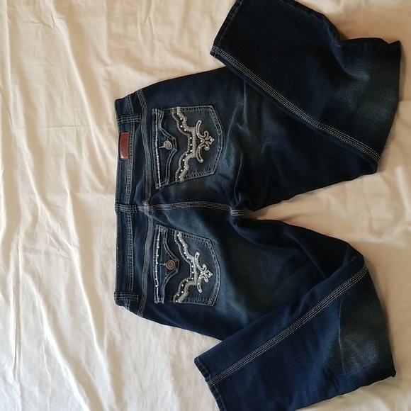 VGS Jeans Bling pockets Size 12 Denim Cute Plus size Womens - Picture 4 of 12